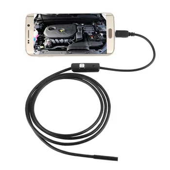 6 LED 1M/7mm Objektīvs Ausu Tīrītājs Endoskopu, Ūdensizturīgs Pārbaudes Borescope Kamera, Android PC Telefonu Grāmatiņa Ierīci Veselības Aprūpes