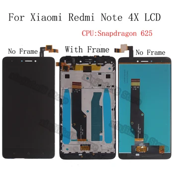5.5 collu AAA Kvalitātes Xiaomi Redmi Piezīme 4X LCD Displejs, Touch Screen, Lai Redmi 4. Piezīme Globālo Versiju, Tikai Snapdragon 625