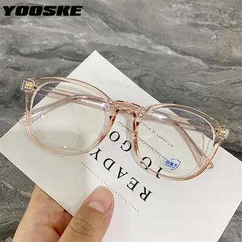 YOOSKE Modes TR90 Glassses Rāmis Sievietēm, Vīriešiem Anti Zilās Gaismas Pārredzamu Lēcu, Optisko Briļļu Vintage Datoru Brilles