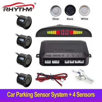 Auto Auto Reverse Palīdzības Rezerves Radaru Sistēma ar 4 Parkošanās Sensori Attāluma Noteikšanas + LED Distances Displejs + Skaņas Brīdinājums