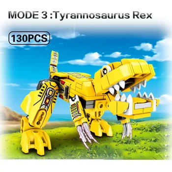 SEMBO Bērnu Rotaļlietu 6IN1Transformation Robotu Veidošanas Bloku Pilsētas Dinozaura Tyrannosaurus Rex konstruktors Ķieģeļi rotaļlieta Bērniem, Dāvanu