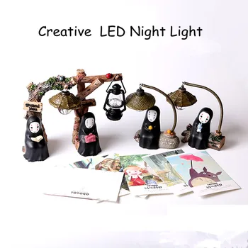 Sveķu LED Nakts Gaisma Karikatūra Sejas Vīriešu Anime Dedzīgs Prom ar Rokām darināti Galda Lampa Pasaku Dārzs Darbvirsmas Apdare Lelle Dāvanas