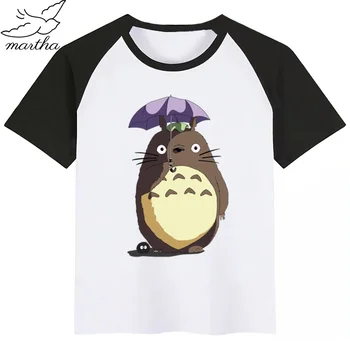 Totoro Jauno Vasaras Drukas Bērnu T-krekls ar Īsām Piedurknēm O-veida kakla T Kreklu Bērnu Gilrs Gadījuma Tshirt Kids Apģērba