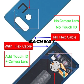 H870 Aizmugurējo Vāciņu LG G6 Akumulatora Vāciņu Mājokļu Stikla H871 H873 LS993 + pirkstu Nospiedumu Pogu Flex Kabelis Kameras Objektīvs Touch ID