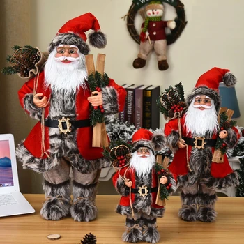 Tēvs Sals Attēls, Zem Ziemassvētku Eglītes, Ziemassvētku Vecītis Mājas Dekoram Rotājumu Navidad 