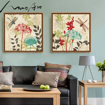 Bana ziedi un spāres vintage ziedu izdrukas audekls bildes dzīvojamā istabā, guļamistabā, mājas dekoratīvu sienu mākslas schilderij