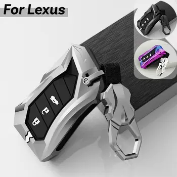 Cinka Sakausējuma Auto Taustiņu Gadījumā Lexus UX200 UX250h ES200 ES300h ES350 US200 US260h 2018 2019 Tālvadības Pults Vāciņu Aizsargs Keychain Soma