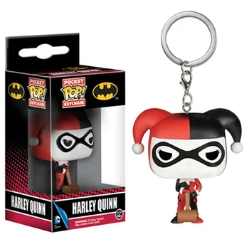 FUNKO POP Pašnāvību Squad Harley Quinn Joker keychain rotaļlietas lelle pvc rīcības Attēlu Kolekcija Rotaļlietas bērniem ar mazumtirdzniecības kastē