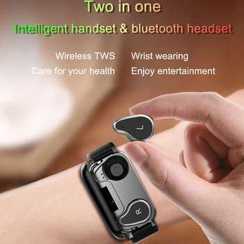 T89 Smart Skatīties Vīrieši Sievietes Bluetooth Zvanu ar TWS Austiņas sirdsdarbība, Asins Spiediena, Skābekļa Fitnesa Tracker Sporta Smart aproce