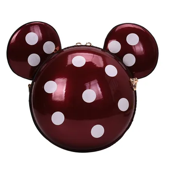 Disney pavasarī un vasarā jaunu cute polka dot mazu rokassomu sieviešu soma polka dot pop pleca soma mickey mouse soma