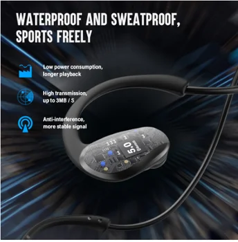 Dacom Sportists Darbojas Bezvadu Sporta Austiņas Stereo Bluetooth 5.0 Austiņas Trokšņa Slāpēšanas Ūdensizturīgs Austiņas ar Mikrofonu