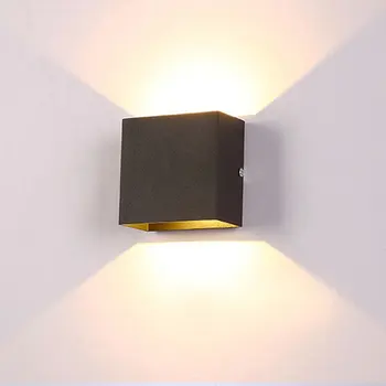 6W Laukumā Aptumšojami LED sienas lampa dzelzceļa projekta lampada LED Alumīnija zemapmetuma gultas istabā, guļamistabā sienas lampas mākslas baltu ķermeņa