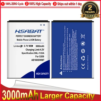 HSABAT Akumulatoru Philips S309 CTS309 3000mAh AB1600DWMT AB1600DWML bezmaksas piegāde+izsekošanas numuru