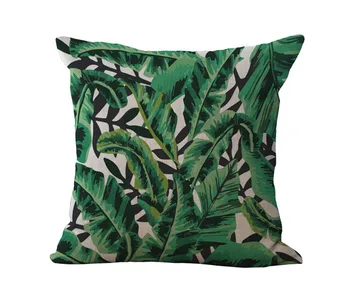 ZXZXOON dekoratīvās mest spilvens gadījumā zaļo lapu kokvilnas veļu, spilvenu segums, dīvāns mājas dekoru capa de almofadas 45x45cm