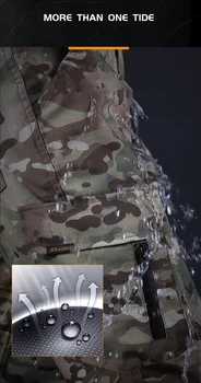 Vīrieši Zīmuli Maskēties Jogger Taktiskās Bikses Kamuflāžas Militāro Gadījuma Apkarošanai Kravas Bikses Ūdens Atbaidīšanas Ripstop Garās Bikses