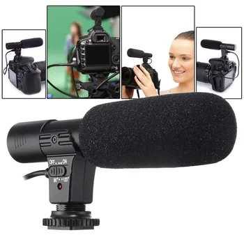 Universālā 3,5 mm Mikrofona Ārējā Stereo Mikrofona Canon Nikon DSLR Kameras DV Videokamera, MIKROFONS-01 SLR Kamera, Mikrofons