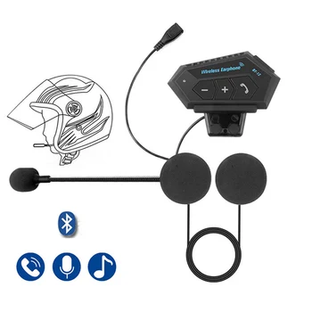 Motociklu Bluetooth 4.1 Ķivere domofons Bezvadu brīvroku telefona zvanu Komplektu Stereo Pret traucējumiem Bluetooth Austiņas Mūzikas