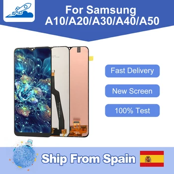 OEM Samsung Galaxy A10 A20 A30 A40 A50 Ar Rāmi AMOLED Touch Screen Displejs, Montāža Nomaiņa Tests