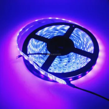 5050 UV 395-405nm Ūdensizturīgs Elastīgu LED Lentes 300 Led Ultravioleto Gaismu, DC12V 5M/Daudz Bezmaksas Piegāde!