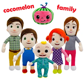 6pcs/set Cocomelon Plīša Rotaļlietas Kartona Bērnu Cocomelon JJ Ģimenes Pildījumu Lelles 20cm/33cm Bērniem Ziemassvētku Dāvanu