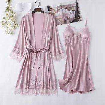 Sievietes, Jaunas, Līgava, Līgavas Kāzu Tērpu Sieviešu Sleepwear Bordo Peldmētelis Kimono Viskozes Gadījuma Naktskrekls Mājas Drēbes