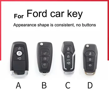 Marmora ABS Auto Atslēgu Lietā Ford Fiesta Focus 2 Mondeo Ecosport Kugas Escape 3 Pogas Locīšanas Tālvadības Maciņi Segtu Keychain Soma