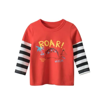 Bērniem Krekli, kokvilnas T-Krekls Bērnu Zēnu Kreklu Bērnu Bērnu Dinozaura Mazulis Kokvilnas Multiplikācijas filmu Topi Apģērbi Apģērbu
