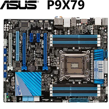 Par ASUS P9X79 Pamatplates Socket LGA 2011 Core i7 X79 LGA2011 Oriģināls Darbvirsmas 64GB DDR3 PCI-E 3.0 Datoru (Mainboard), ko Izmanto
