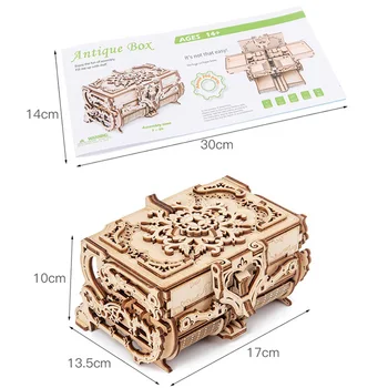 Koka 3D Rotaslietas Kastes Saliktas Radošo Rotaļu Dāvanu Puzzle Koka Mehāniskās Transmisijas Modelis, Salikts Rotaļlietas Radošo DIY Dāvanas