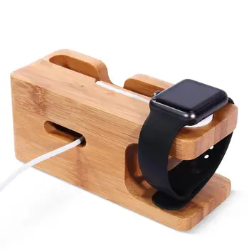Universālo Koka galda Statīvu Planšetdatoru Apple Skatīties Dabīgā Koka Tālruņa Lādētājs, Statīvs Turētājs iPhone 7 6s 6 5 5s Statīvu (Dock