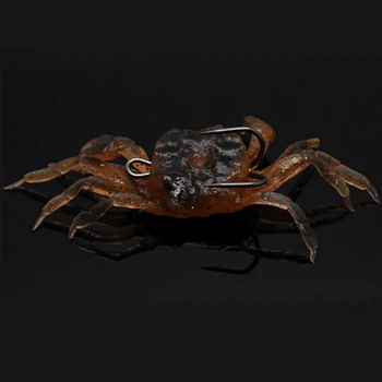 Bassdash 10pcs/daudz Mākslīgo Zvejas Lures Krabju Lure Ēsmu 3D Simulācijas Mīksto Zivju Ēsmu, ar Asu Āķi, 8cm 35g