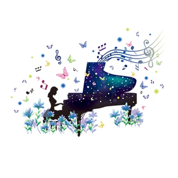 [shijuekongjian] Klavierēm Meitene, Sienas Uzlīmes DIY Koku Briežu Dzīvnieku Sienas Uzlīmes Nama Bērnu Istabas, Bērnu Guļamistaba Bērnistaba Apdare