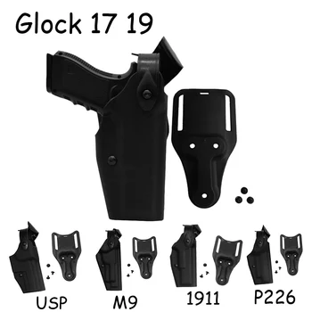Taktiskā Medības, Airsoft Pistoles Maksts, Lai Glock 17 19 1911 P226 USP M9 Militāro Kaujas Pistole Gadījumā Vidukļa Jostas Maciņš
