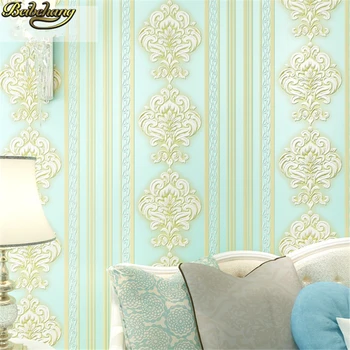 Beibehang papel de parede 3D Eiropas Damaskā tapetes Dzīvojamā Istabā, Guļamistabā svītru tapešu rullis guļamistabu mājas apdare