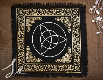 60x60cm Altāra Tarot Auduma galda spēle tarot kartes, galdauts, kokvilnas Wicca Astroloģija galda vāka segu Zīlēšana
