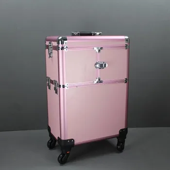 CEĻOJUMU STĀSTS sievietes skaistumu gadījumā veido soma koffer kosmētikas kaste nagu soma