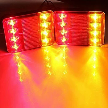 NLpearl Auto apgaismošanas LED Aizmugures Apgaismojumu, lai Kravas Ūdensizturīgs Brīdinājuma Gaismas, Pagrieziena Signāla Gaismu Aizmugures Lampas Tailight 12V 24V