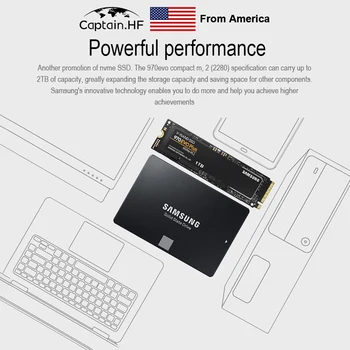 ASV Kapteinis 970 EVO Plus SSD disks 500GB - M. 2 NVMe Interfeiss Iekšējo Cieto Disku ar V-NAND Tehnoloģijas (MZ-V7S500BW)