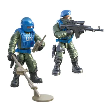 ANO Armijas Militārās Armijas Darbības Rādītāji ar Ieroci Ieroču Modeļi Īpašu Spēku, Policijas Modeļi Zēniem DIY Buildiing Rotaļlietas, Dāvanu