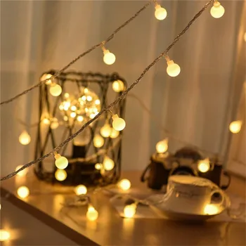 LED Bumbu String Gaismas Kāzu Gaismas Ziemassvētku Āra Iekštelpu 10M 30M 20M 50M Vainags Festivāls Lampas Pasaku Puses Dārza Deco Mājas