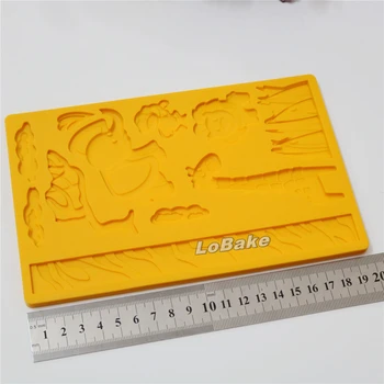 Jaunpienācēji karikatūra meža dzīvnieku lauva, žirafe molde de silikona pomādes kūka štancēšanas nospiežot veidnes DIY kūka dekorēšanas instrumentiem