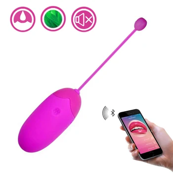 Bluetooth Vibrators Olu USB Papildināt Lēkt Olu Vibratori Seksa Rotaļlietas Sievietēm Bezvadu App Tālvadības pulti, Vibrācijas, Vaginālās Bumbiņas