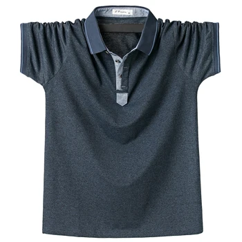 Plus Izmēra 5XL 6XL Polo Krekls Vīriešiem Vasarā Augstas Kvalitātes 95% Kokvilnas, Elpo Anti-Pilling Gadījuma Uzņēmuma Zīmolu Vīriešu Polo Krekli