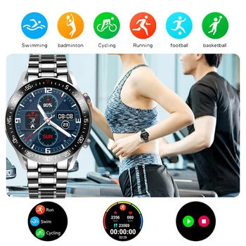 LIGE 2020. gadam Luksusa Tērauda Band Smart Skatīties Vīriešu Sporta Multifunkcionāla IP68 Ūdensnecaurlaidīga Sirdsdarbības Ātrums, asinsspiediens, fitnesa smartwatch