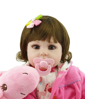 50cm Silikona Atdzimis Bērnu Lelles Baby Spilgti atdzimis toddler meitene bebe l.o.l lelles dāvana bērnu rotaļlietas, ar Aproce, kaklarota