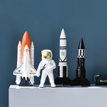 Astronauts Kosmosa Modelis Sveķu Figūriņas Gaisa Kuģa Raķešu Raķešu Rotājumu Studiju Amatnieku Roku Darbs Darbvirsmas Home Decoration Accessories