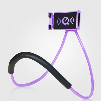 Slinks Turētājs Universal 360 Grādu Rotācijas Elastīgu Tālrunis Selfie Turētājs Čūska-piemēram, Kakla Gulta Mount Anti-skid iPhone Android