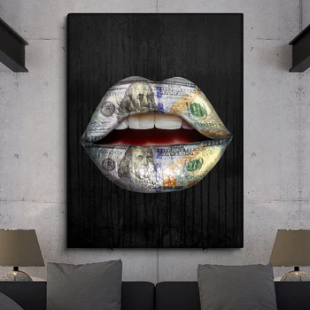 QKART Plakātu un Izdrukāt Attēlu Sexy Lūpām Glezniecības Mājas Dekoru Bez Rāmja Sienas, Attēlus Dzīvojamā Istaba Audekla Apgleznošana Sienu māksla