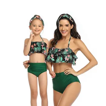 Hirigin Augstas Wasit Peldkostīmi Ģimenes Saskaņošanas Peldkostīmu Māte Un Meita Der Bikini Komplekts 2020 