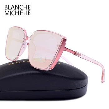 Augstas Kvalitātes Cat Eye Polarizētās Saulesbrilles Sieviešu UV400 oculos Lielizmēra Spogulis, Saules Brilles Sieviete 